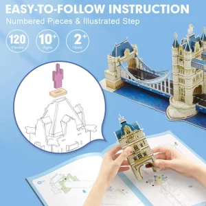 Discount Tower Bridge 3D Model and Photo Book Kids Tower Bridge Toys & Games | Tower Bridge Gifts