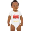 Store Personalised Custom Text - Baby Bodysuit - London Doodles - Bus Kids Clothing | Children & Baby Clothing