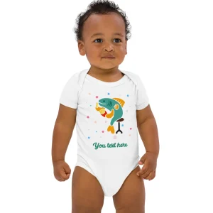 New Personalised Custom Text - Baby Bodysuit - London Doodles - Fish & Chips Kids Clothing | Children & Baby Clothing