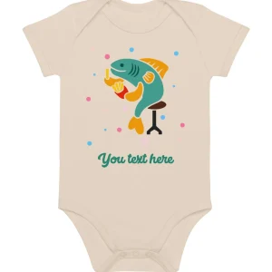 New Personalised Custom Text - Baby Bodysuit - London Doodles - Fish & Chips Kids Clothing | Children & Baby Clothing