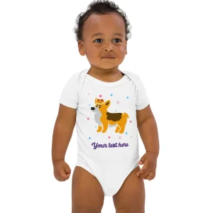 Outlet Personalised Custom Text - Baby Bodysuit - London Doodles - Royal Corgi Kids Clothing | Children & Baby Clothing