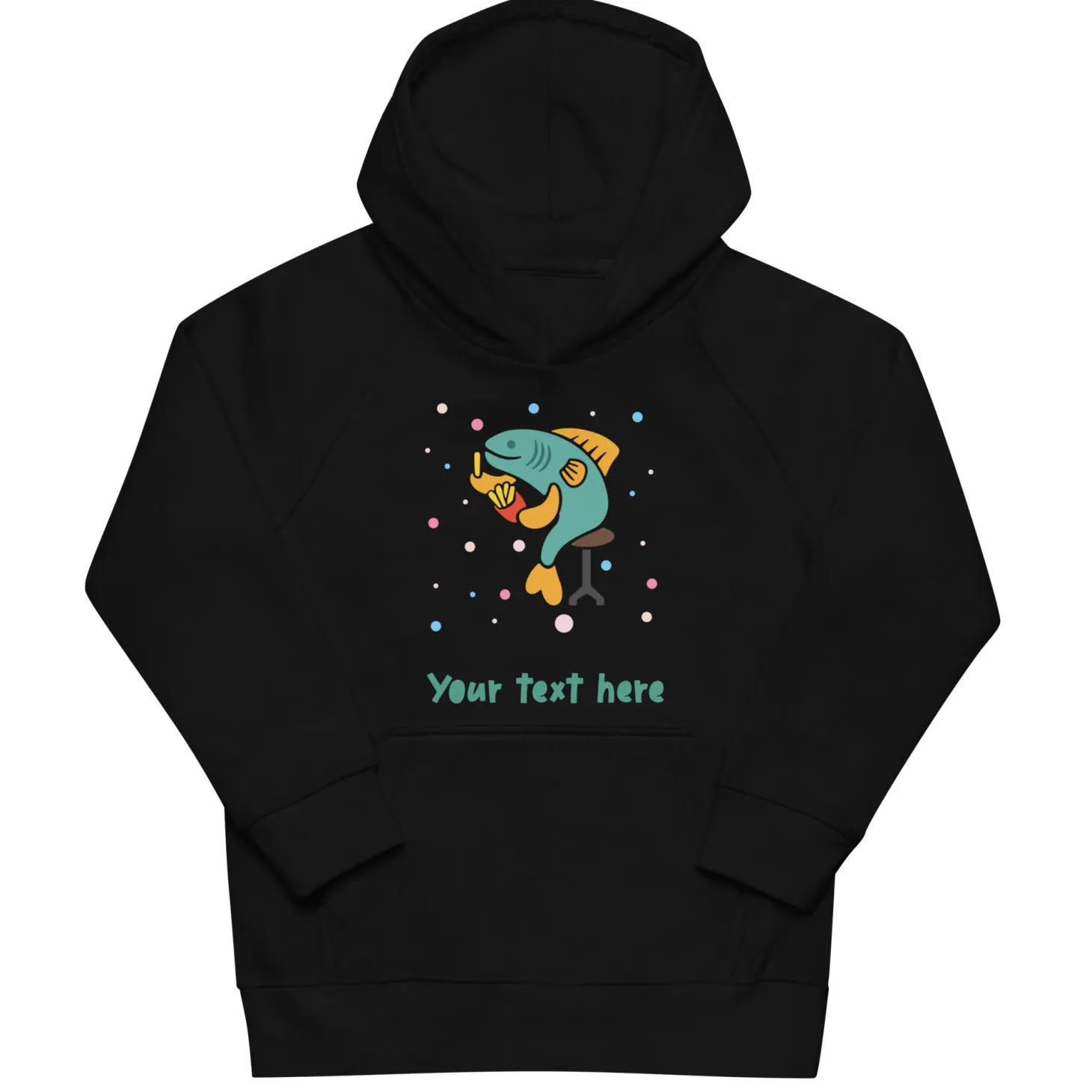 personalised_custom_text__kids_eco_hoodie__london_doodles__fish_amp_chips_0.webp Clearance Personalised Custom Text - Kids Eco Hoodie - London Doodles - Fish & Chips Kids Clothing | Children & Baby Clothing