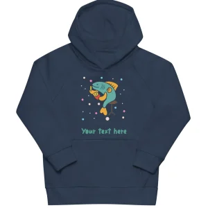 Clearance Personalised Custom Text - Kids Eco Hoodie - London Doodles - Fish & Chips Kids Clothing | Children & Baby Clothing