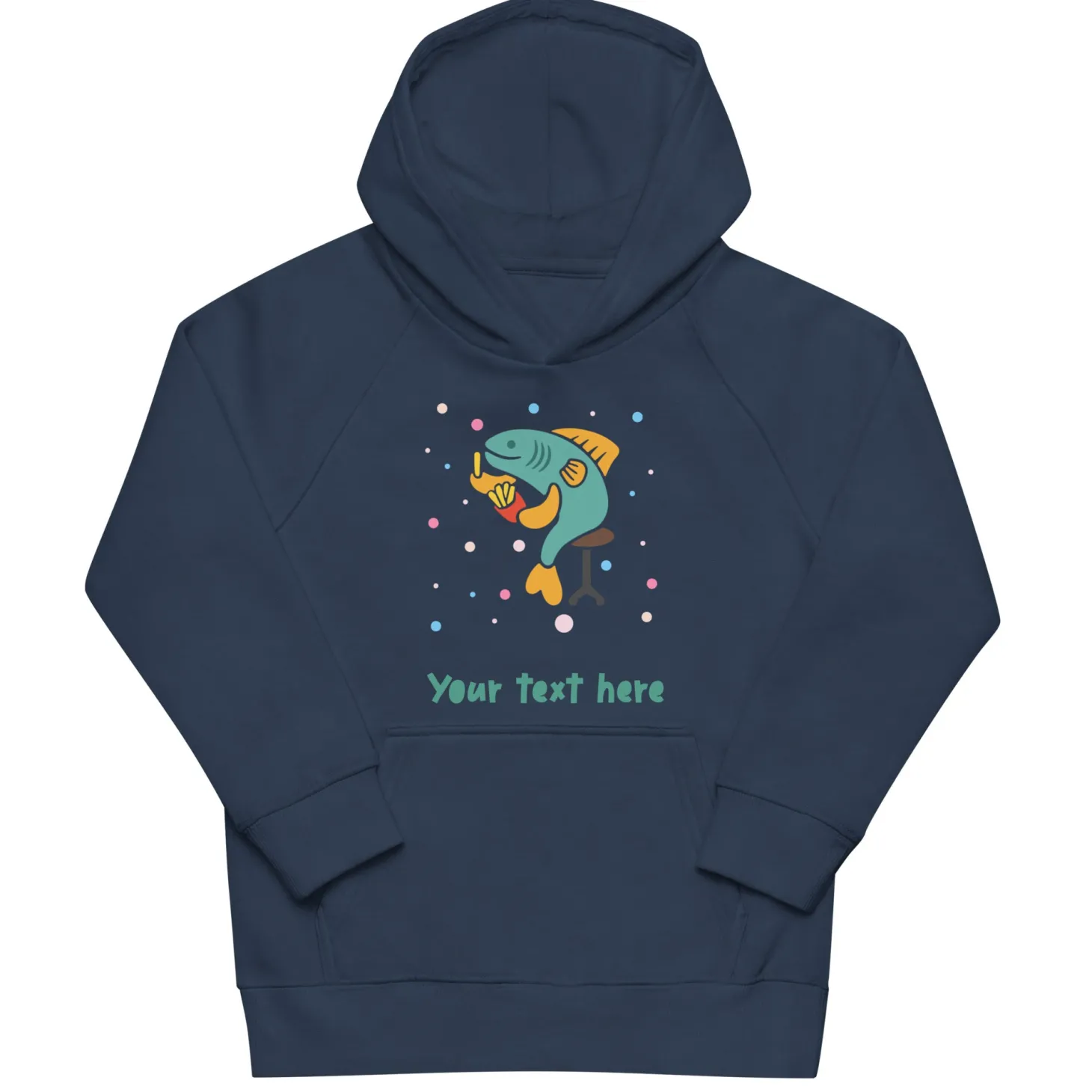 personalised_custom_text__kids_eco_hoodie__london_doodles__fish_amp_chips_3.webp Clearance Personalised Custom Text - Kids Eco Hoodie - London Doodles - Fish & Chips Kids Clothing | Children & Baby Clothing