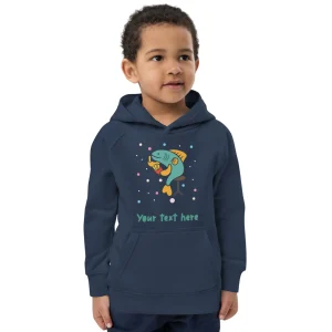 Clearance Personalised Custom Text - Kids Eco Hoodie - London Doodles - Fish & Chips Kids Clothing | Children & Baby Clothing