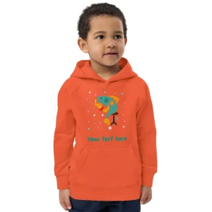 Clearance Personalised Custom Text - Kids Eco Hoodie - London Doodles - Fish & Chips Kids Clothing | Children & Baby Clothing