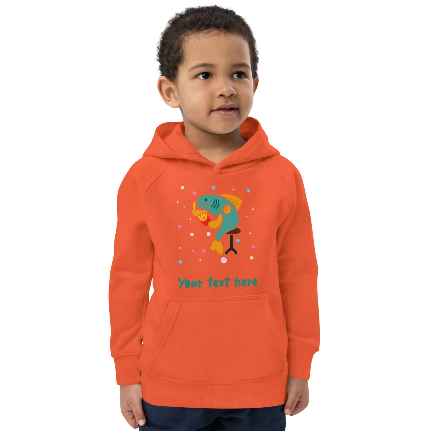 personalised_custom_text__kids_eco_hoodie__london_doodles__fish_amp_chips_7.webp Clearance Personalised Custom Text - Kids Eco Hoodie - London Doodles - Fish & Chips Kids Clothing | Children & Baby Clothing