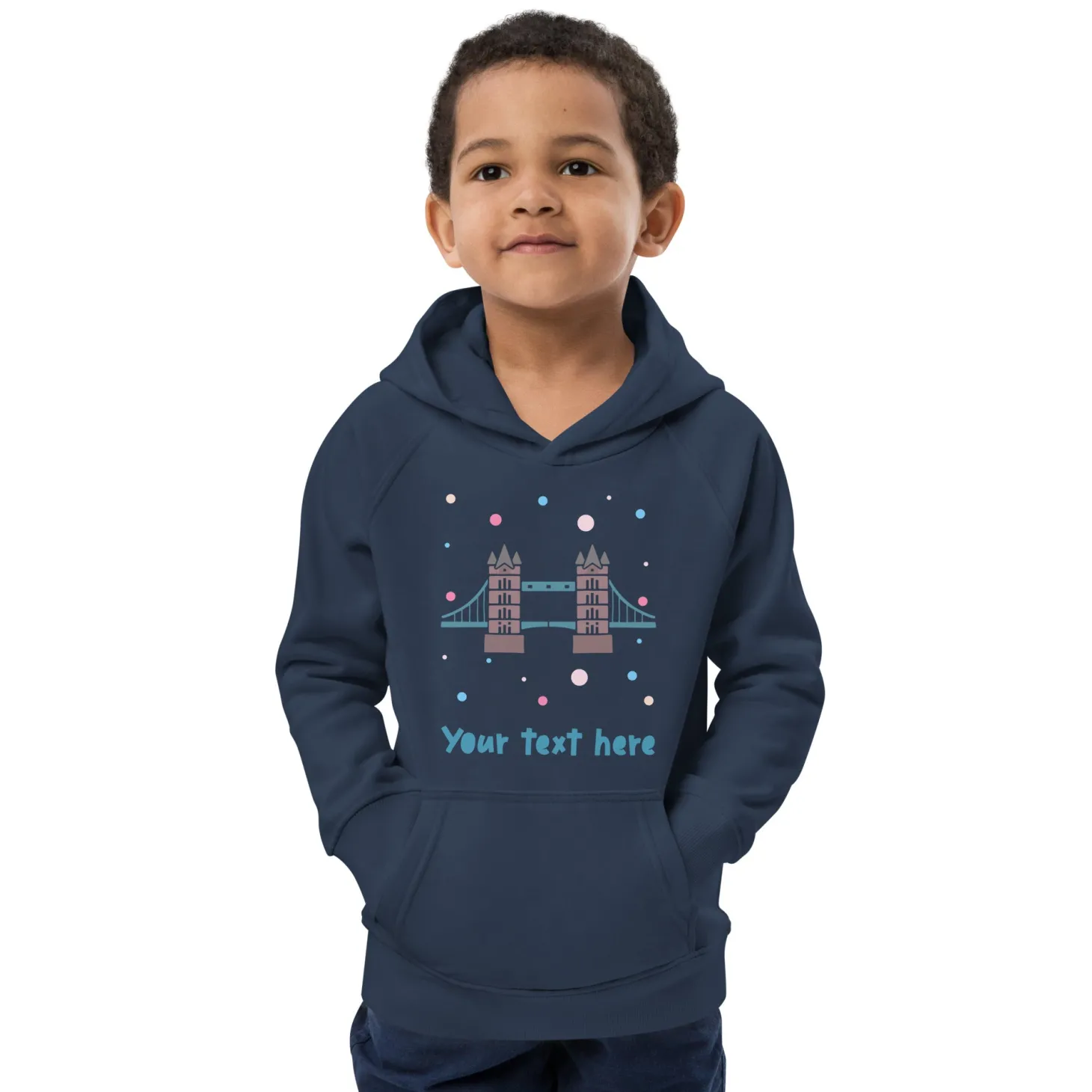 personalised_custom_text__kids_eco_hoodie__london_doodles__tower_bridge_6.webp Fashion Personalised Custom Text - Kids Eco Hoodie - London Doodles - Tower Bridge Kids Clothing | Children & Baby Clothing