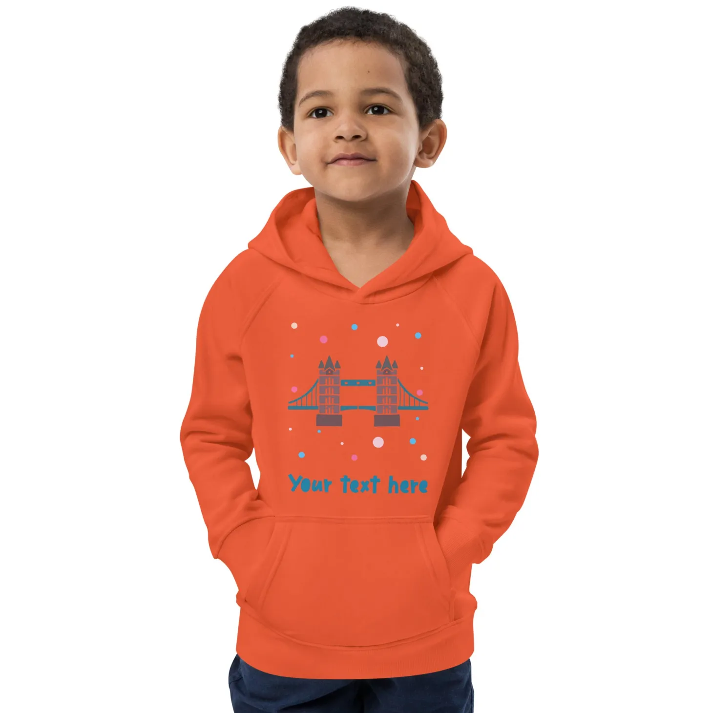 personalised_custom_text__kids_eco_hoodie__london_doodles__tower_bridge_8.webp Fashion Personalised Custom Text - Kids Eco Hoodie - London Doodles - Tower Bridge Kids Clothing | Children & Baby Clothing