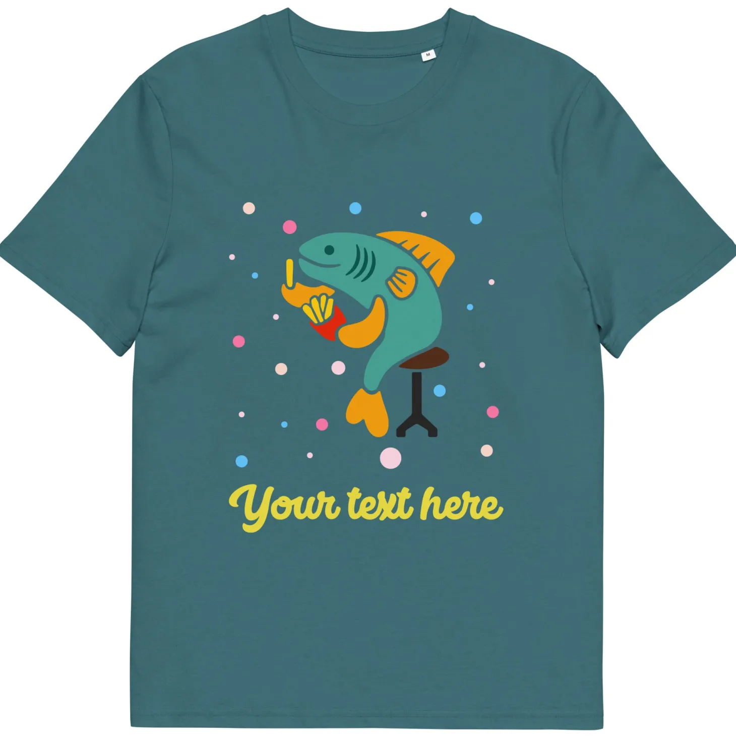 personalised_custom_text__organic_cotton_adults_unisex_tshirt__london_doodles__fish_amp_chips_4.webp Hot Personalised Custom Text - Organic Cotton Adults Unisex T-Shirt - London Doodles - Fish & Chips Clothing | London Gifts