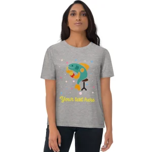 Hot Personalised Custom Text - Organic Cotton Adults Unisex T-Shirt - London Doodles - Fish & Chips Clothing | London Gifts