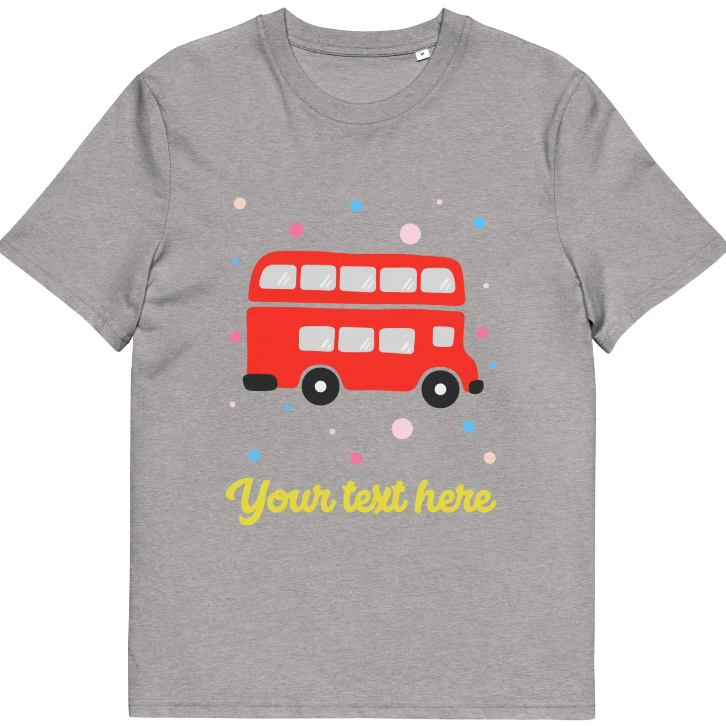 personalised_custom_text__organic_cotton_adults_unisex_tshirt__london_doodles__red_bus_5.webp Online Personalised Custom Text - Organic Cotton Adults Unisex T-Shirt - London Doodles - Red Bus Clothing | London Gifts