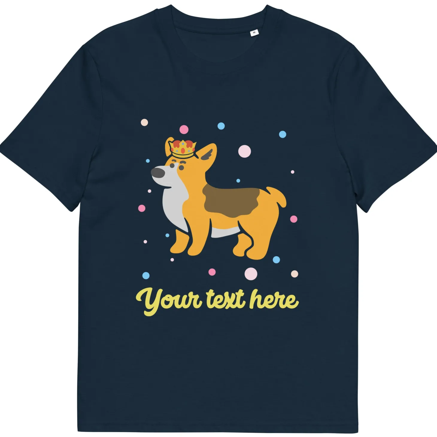 personalised_custom_text__organic_cotton_adults_unisex_tshirt__london_doodles__royal_corgi_0.webp New Personalised Custom Text - Organic Cotton Adults Unisex T-Shirt - London Doodles - Royal Corgi Clothing | London Gifts