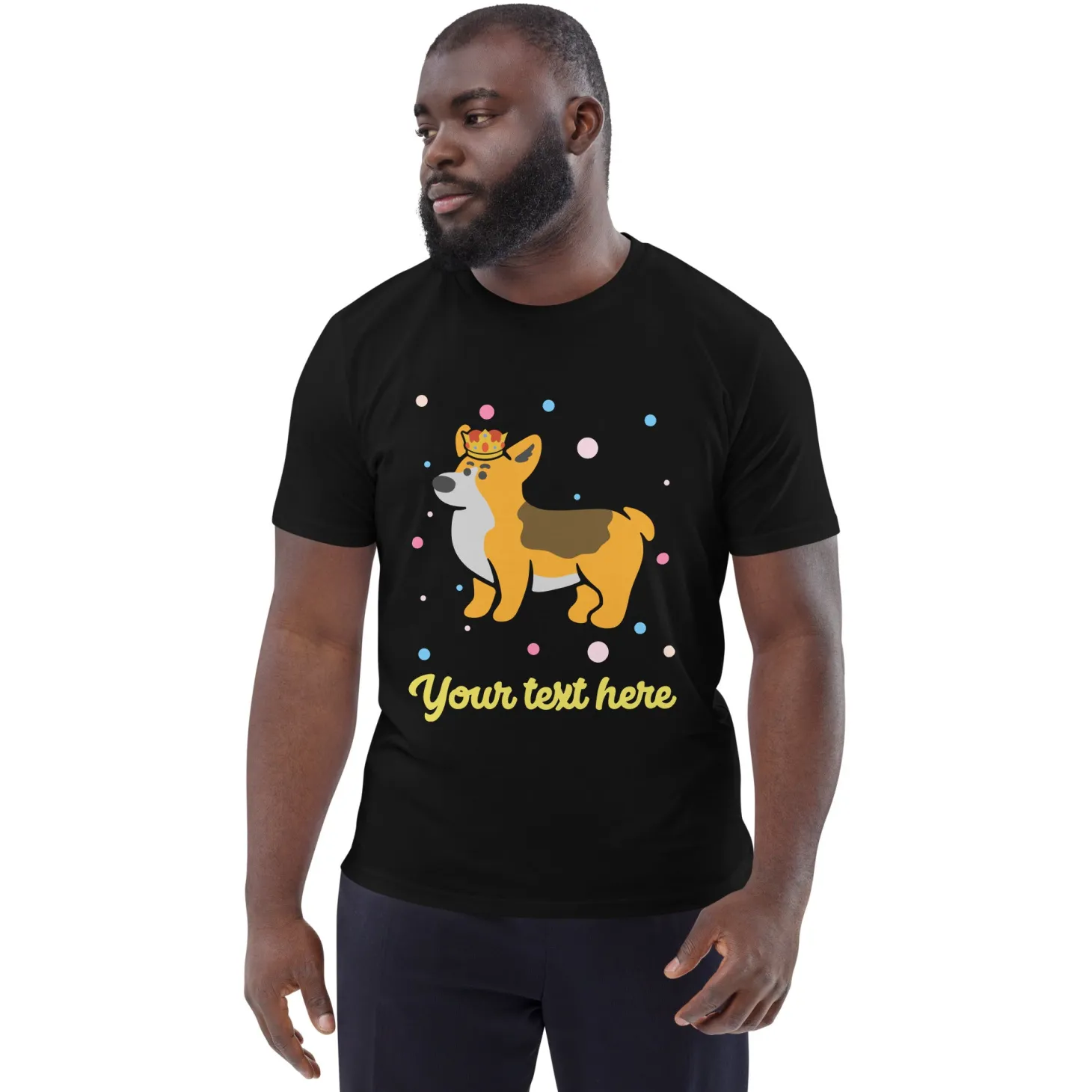 personalised_custom_text__organic_cotton_adults_unisex_tshirt__london_doodles__royal_corgi_7.webp New Personalised Custom Text - Organic Cotton Adults Unisex T-Shirt - London Doodles - Royal Corgi Clothing | London Gifts