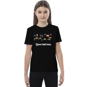 Flash Sale Personalised Custom Text - Organic Cotton Kids T-Shirt - London Doodles Kids Clothing | Children & Baby Clothing