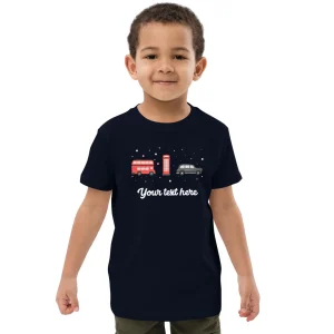 Cheap Personalised Custom Text - Organic Cotton Kids T-Shirt - London Doodles - Bus / Telephone / Taxi Kids Clothing | Children & Baby Clothing