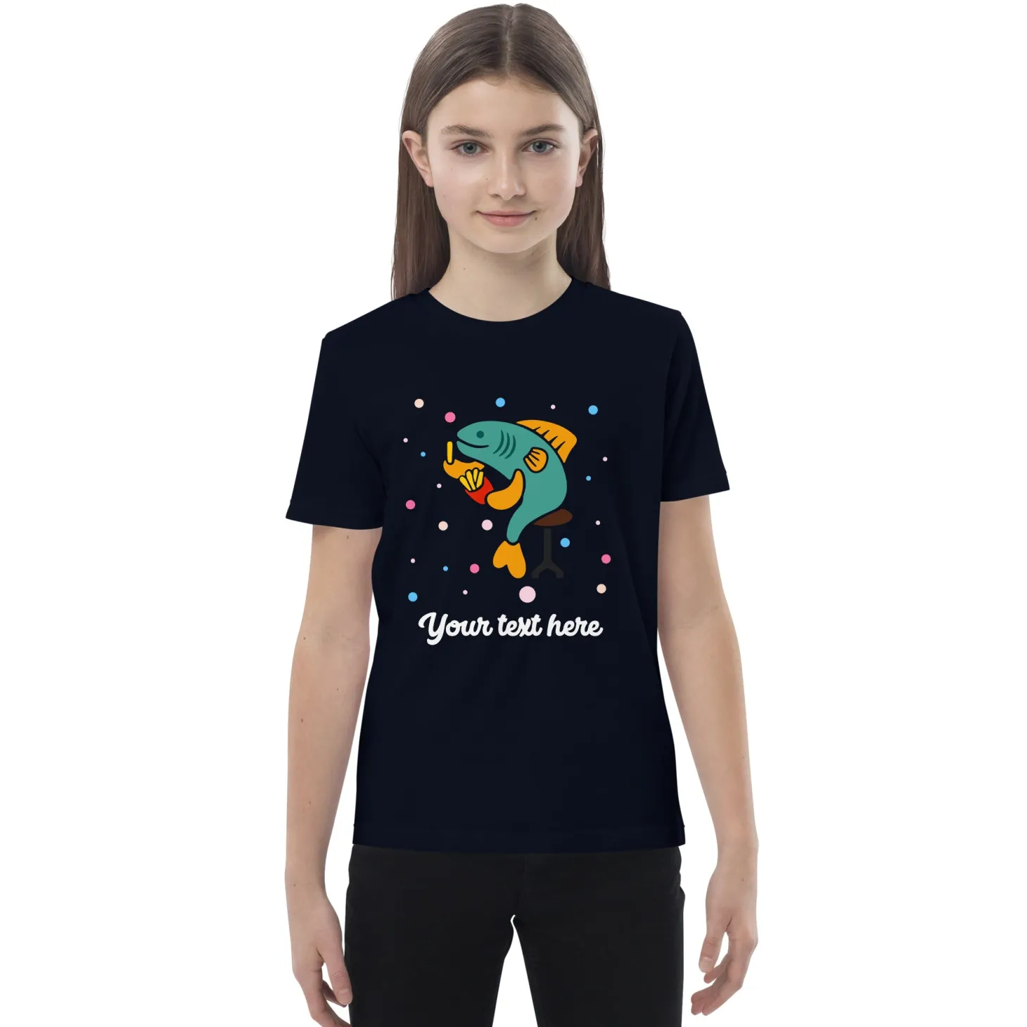 personalised_custom_text__organic_cotton_kids_tshirt__london_doodles__fish_amp_chips_5.webp Clearance Personalised Custom Text - Organic Cotton Kids T-Shirt - London Doodles - Fish & Chips Kids Clothing | Children & Baby Clothing