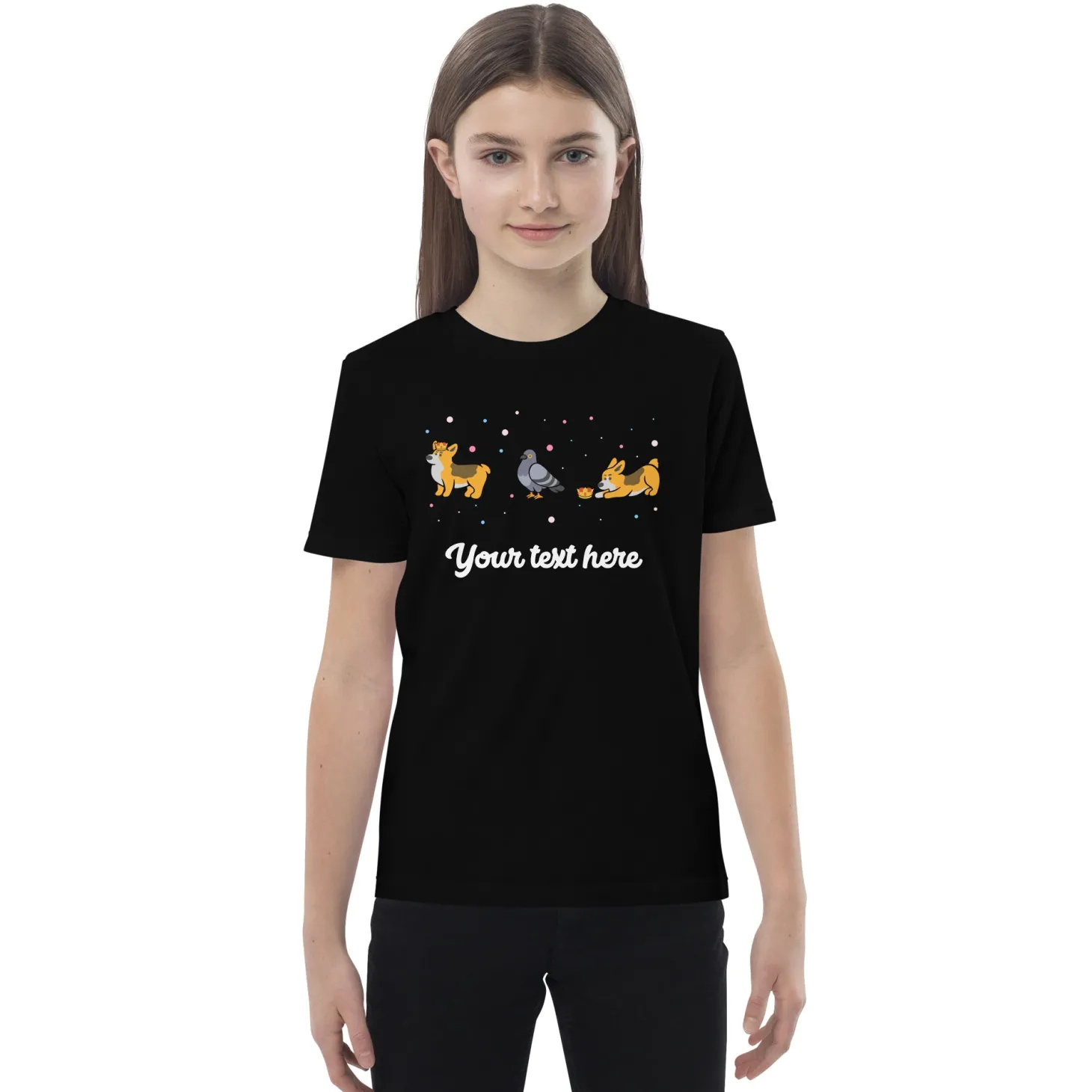 personalised_custom_text__organic_cotton_kids_tshirt__london_doodles__pigeons_amp_corgis_2.webp Discount Personalised Custom Text - Organic Cotton Kids T-Shirt - London Doodles - Pigeons & Corgis Kids Clothing | Children & Baby Clothing