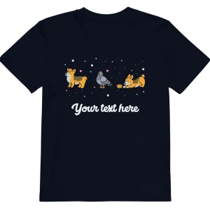 Discount Personalised Custom Text - Organic Cotton Kids T-Shirt - London Doodles - Pigeons & Corgis Kids Clothing | Children & Baby Clothing