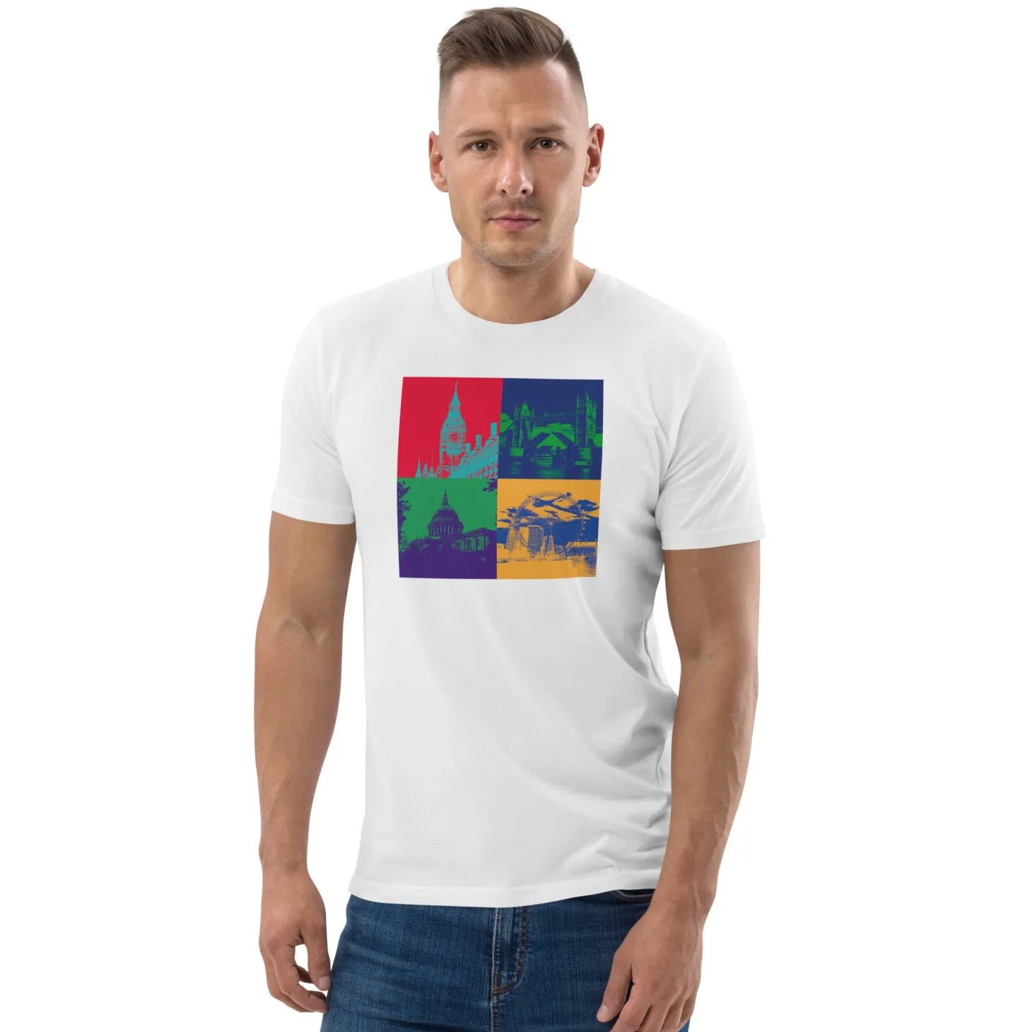 pop_art_london__organic_cotton_tshirt_10.webp Best Sale Pop Art London - Organic Cotton T-Shirt Clothing | London Gifts