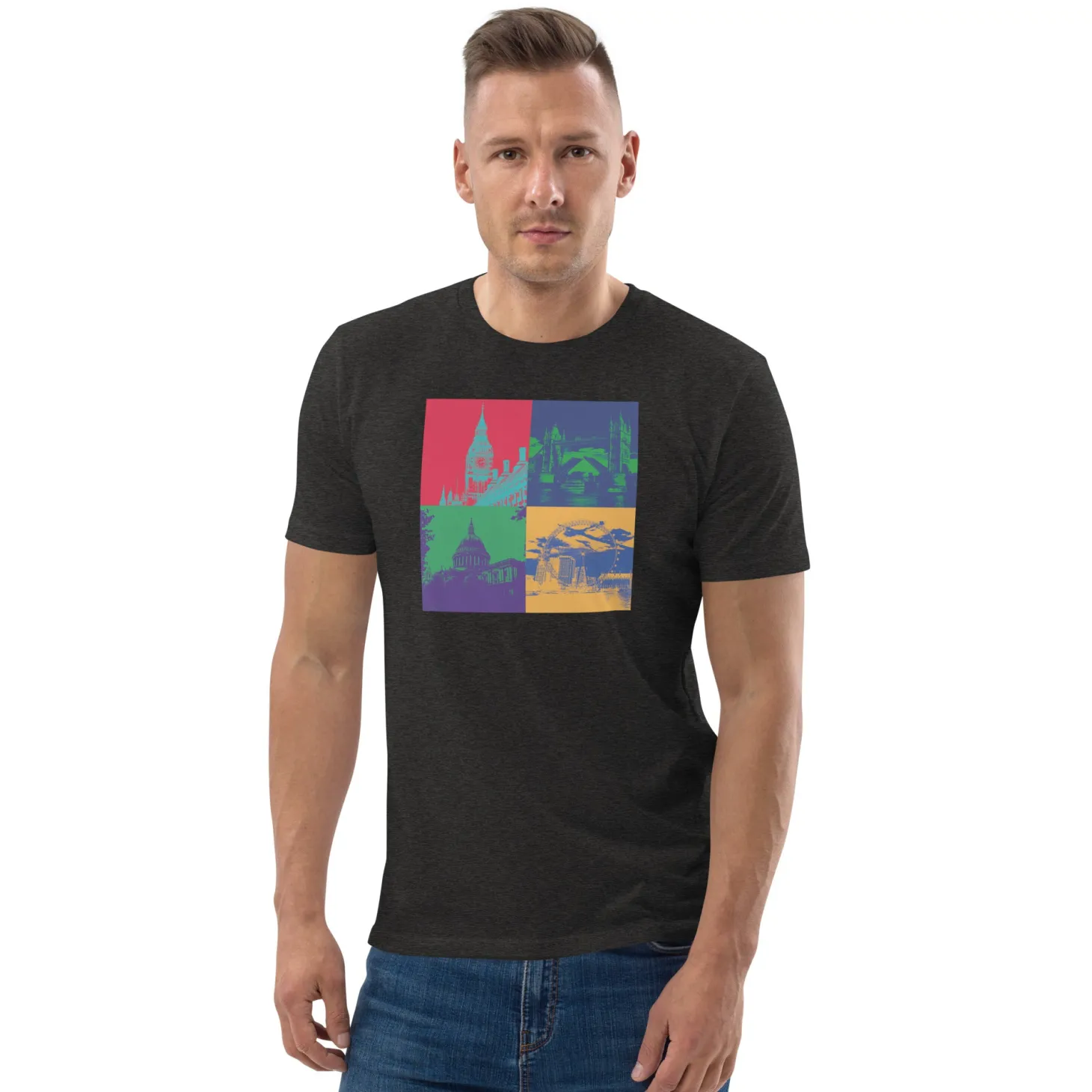 pop_art_london__organic_cotton_tshirt_2.webp Best Sale Pop Art London - Organic Cotton T-Shirt Clothing | London Gifts