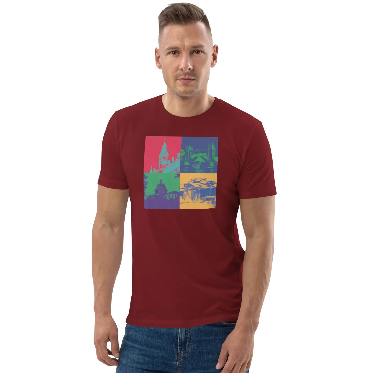 pop_art_london__organic_cotton_tshirt_3.webp Best Sale Pop Art London - Organic Cotton T-Shirt Clothing | London Gifts