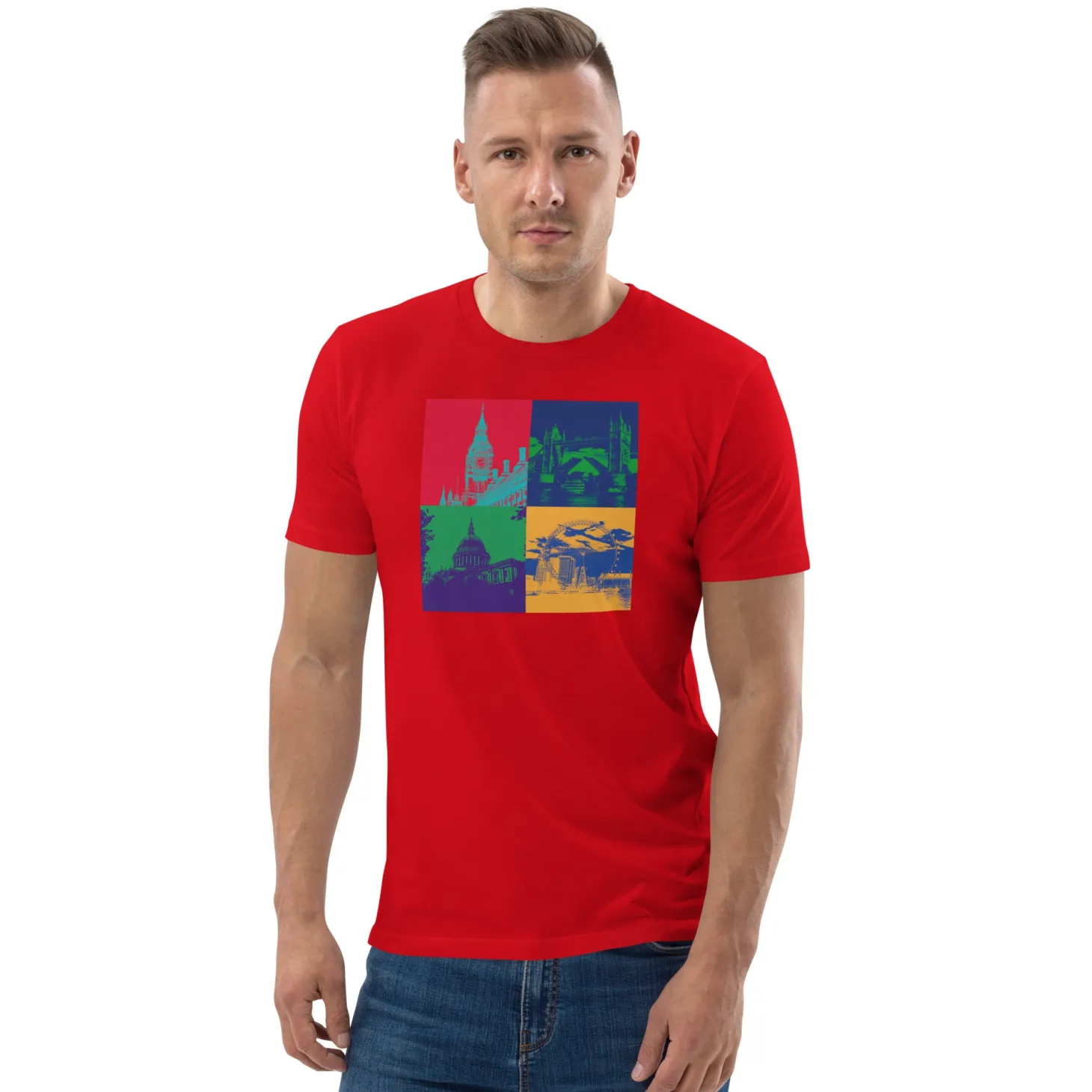 pop_art_london__organic_cotton_tshirt_4.webp Best Sale Pop Art London - Organic Cotton T-Shirt Clothing | London Gifts