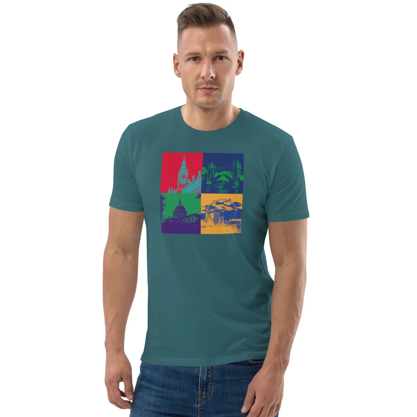 pop_art_london__organic_cotton_tshirt_6.webp Best Sale Pop Art London - Organic Cotton T-Shirt Clothing | London Gifts