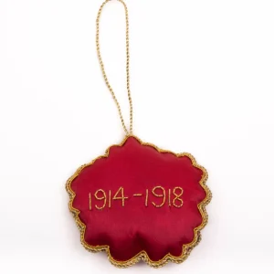 New Poppy 1914-1918 Stitched Decoration Christmas Decorations | Christmas Decorations