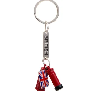 Outlet Post Box, Telephone Box and Union Jack Die Cast Keyring Keyrings | London Gifts
