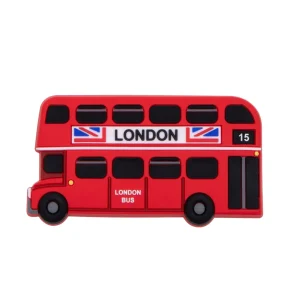 Best Red Bus Rubber Magnet - Side Magnets | Fridge Magnets