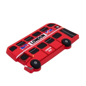 Best Red Bus Rubber Magnet - Side Magnets | Fridge Magnets