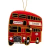 Sale Red London Bus Stitched Christmas Decoration Christmas Decorations | Christmas Decorations