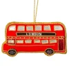 Cheap Sass & Belle London Bus Embroidered Christmas Decoration Christmas Decorations | Christmas Decorations