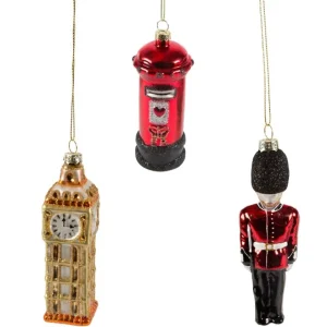 Cheap Sass & Belle Lovely London Set - Postbox, Big Ben & Guard Christmas Decoration Christmas Decorations | Christmas Decorations