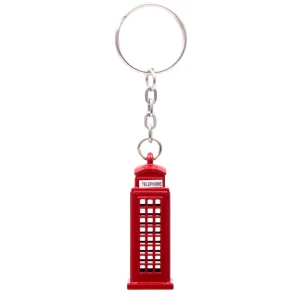 Flash Sale Telephone Box Die Cast Keyring Keyrings | London Gifts