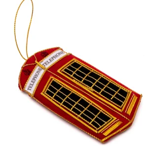 New Telephone Box Stitched Christmas Decoration Christmas Decorations | Christmas Decorations