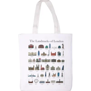 Store The Landmarks Of London Cotton Canvas Tote Bag Bags | London Gifts