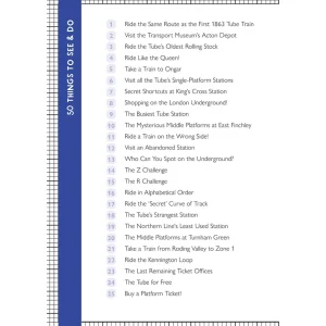 Cheap The London Underground - 50 Things To See & Do Book by Geoff Marshall with Vicki Pipe Books About London | London Gifts