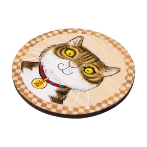 Hot Wooden Magnet -  Head Kids The Tower Bridge Cat | The Tower Bridge Cat