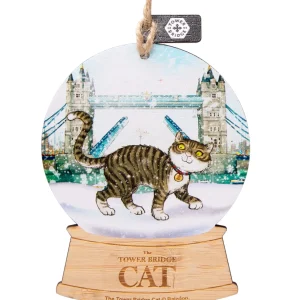 Sale Wooden Snowglobe Decoration Kids The Tower Bridge Cat | The Tower Bridge Cat