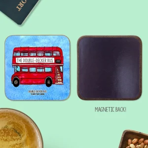 Best Sale - Magnetic Coaster - Double Decker Bus Coasters | Magnets