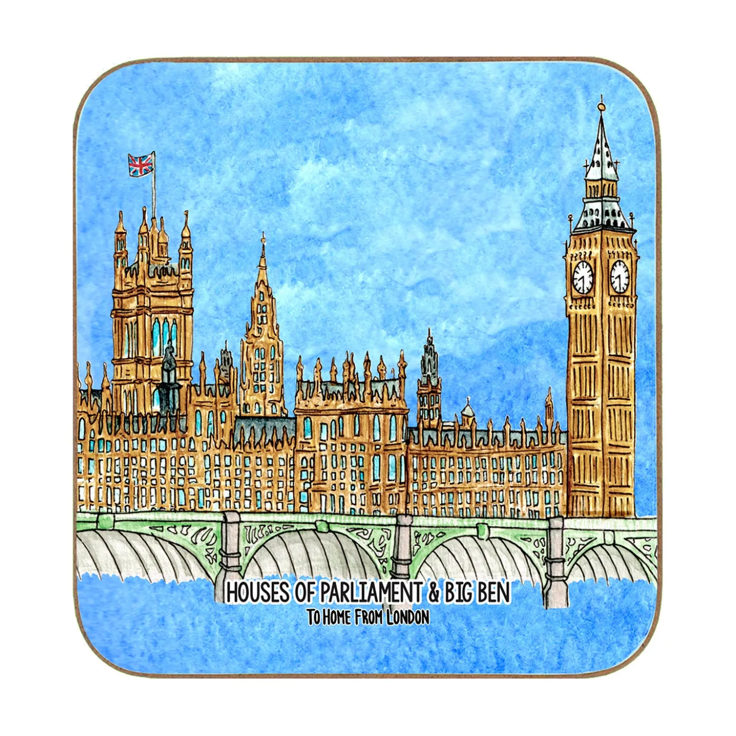 New - Magnetic Coaster - Houses Of Parliament & Big Ben Coasters | Magnets
