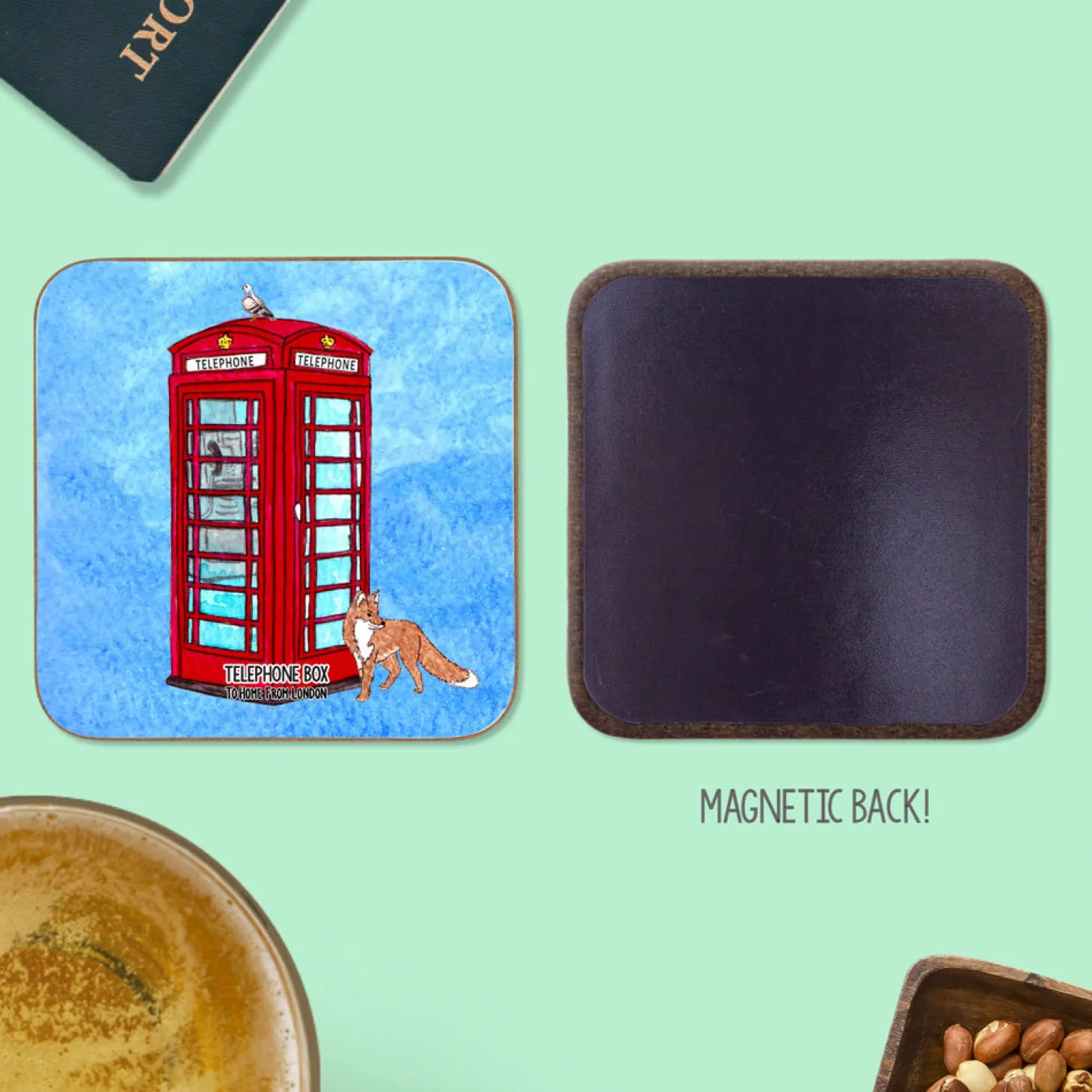 to_home_from_london__magnetic_coaster__telephone_box_1.webp Best - Magnetic Coaster - Telephone Box Coasters | Magnets
