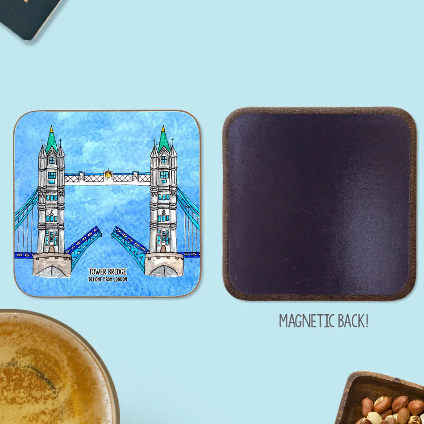to_home_from_london__magnetic_coaster__tower_bridge_1.webp New - Magnetic Coaster - Tower Bridge Coasters | Magnets