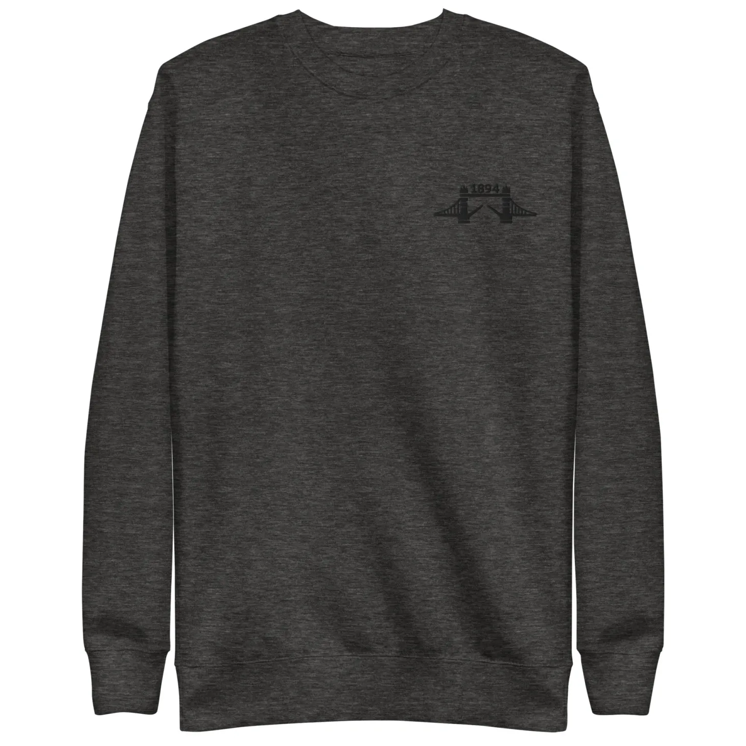 tower_bridge__black_thread_embroidered_unisex_premium_sweatshirt_3.webp Cheap 1894 Tower Bridge - Thread Embroidered Unisex Premium Sweatshirt Clothing | Tower Bridge Gifts