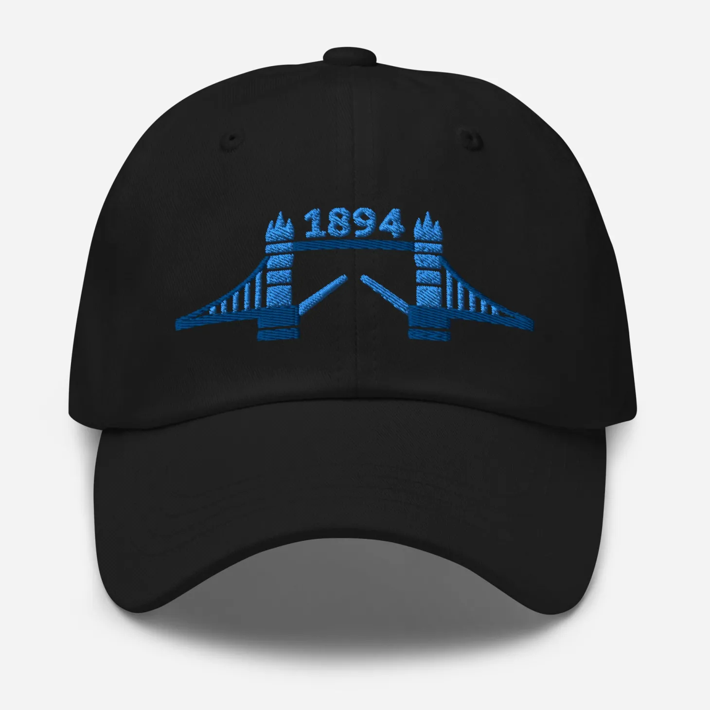tower_bridge__blue_thread_embroidered_baseball_cap_0.webp Outlet 1894 Tower Bridge - Blue Thread Embroidered Baseball Cap Clothing | Tower Bridge Gifts