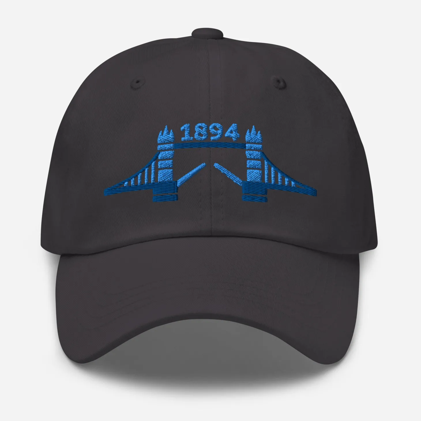 tower_bridge__blue_thread_embroidered_baseball_cap_5.webp Outlet 1894 Tower Bridge - Blue Thread Embroidered Baseball Cap Clothing | Tower Bridge Gifts