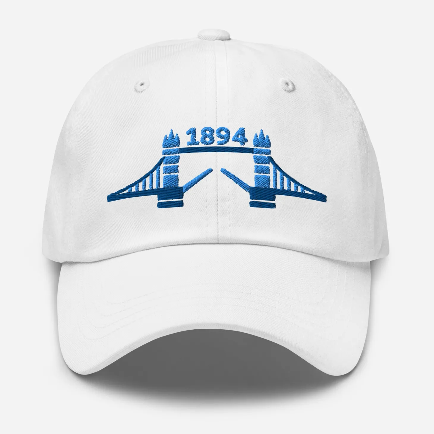 tower_bridge__blue_thread_embroidered_baseball_cap_9.webp Outlet 1894 Tower Bridge - Blue Thread Embroidered Baseball Cap Clothing | Tower Bridge Gifts