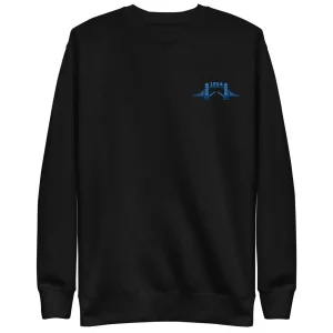 Discount 1894 Tower Bridge - Blue Thread Embroidered Unisex Premium Sweatshirt Clothing | Tower Bridge Gifts